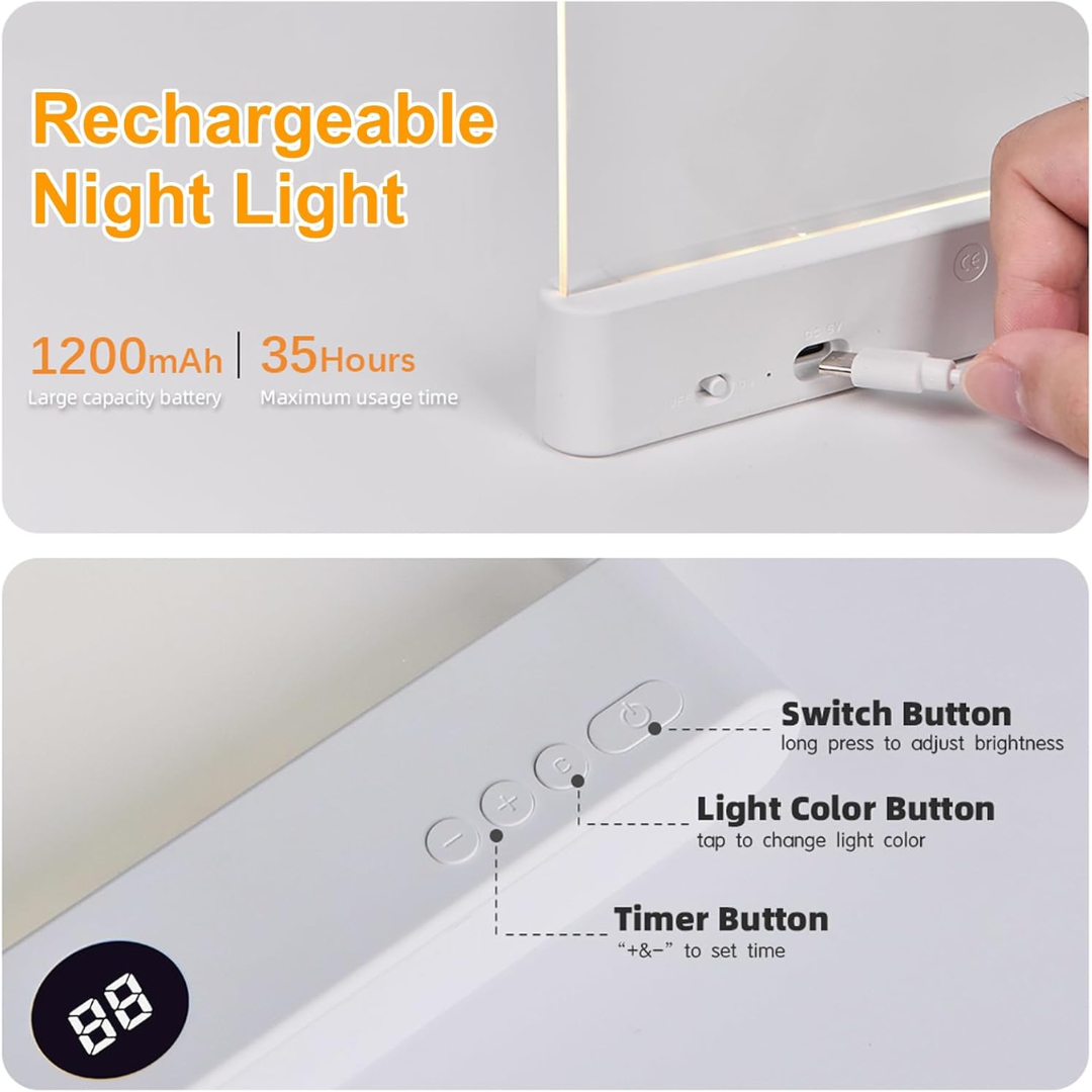 Flat LED Reading Light with Eye Protection